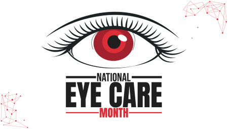 National Eye Care Month background, banner or poster design template. observed every year in January.のイラスト素材