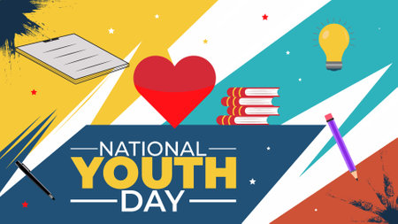 National youth day design templetのイラスト素材