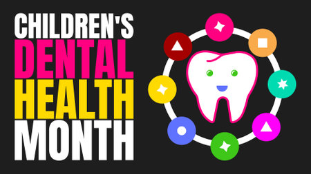Children's Dental Health Month: Building Healthy Smiles for a Lifetimeのイラスト素材