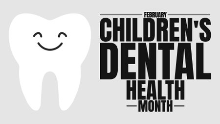 Children's Dental Health Month: Building Healthy Smiles for a Lifetimeのイラスト素材