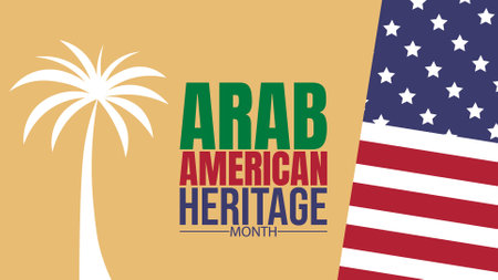 Arab American Heritage Month, Celebrating Culture & Contributionsのイラスト素材