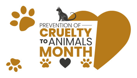 Prevention of Cruelty to Animals Monthのイラスト素材