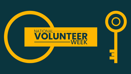 Celebrating National Volunteer Week Design templetのイラスト素材