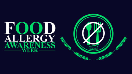 Food Allergy Awareness Week, Stay Safe, Eat Smartのイラスト素材