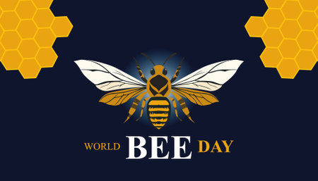 World Bee Day Awareness Design Templateのイラスト素材