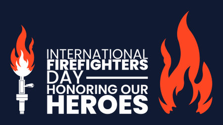 Bravery Beyond the Flames, Honoring Firefighters Everywhereのイラスト素材