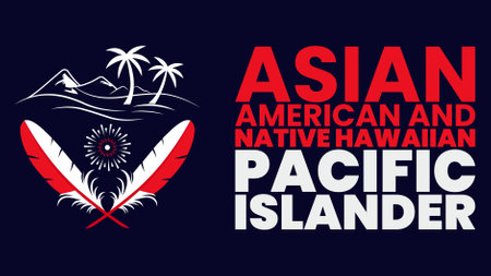 United in Heritage, Asian American and Native Hawaiian Pacific Islanderのイラスト素材