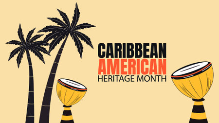 Caribbean American Heritage Month, Celebrating Culture, Contributions & Communityのイラスト素材