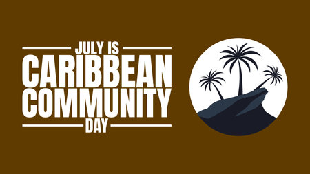 Caribbean Community Day, Celebrating Unity, Culture, and Heritageのイラスト素材