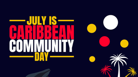 Caribbean Community Day, Celebrating Unity, Culture, and Heritageのイラスト素材