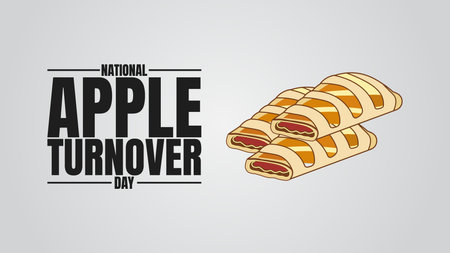 National Apple Turnover Day: Celebrate with Sweet, Flaky Goodnessのイラスト素材