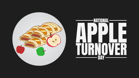 National Apple Turnover Day: Celebrate with Sweet, Flaky Goodnessのイラスト素材