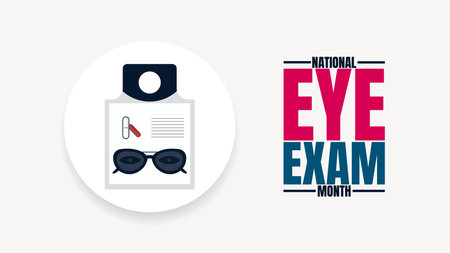 National Eye Exam Month Designs, Vision Care Posters and Vector Artのイラスト素材