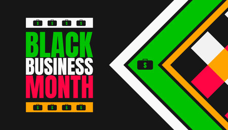 Black Business Month, Celebrating Innovationのイラスト素材