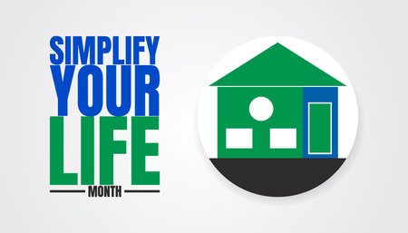 Simplify Your Life Month, Embrace Peaceのイラスト素材