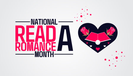 Fall in Love with Reading: National Read A Romance Monthのイラスト素材