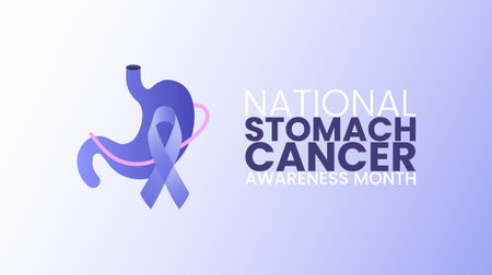 National Stomach Cancer Awareness Month Campaign Designのイラスト素材