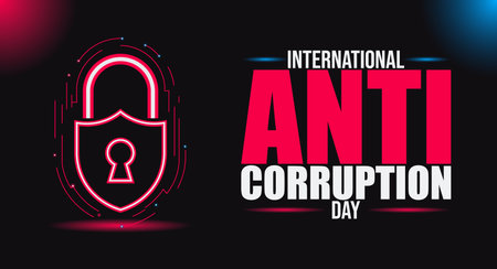 International Anti Corruption Day Awareness Poster designのイラスト素材