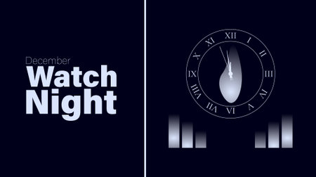 Watch Night Traditions and New Year Eve Vigilのイラスト素材