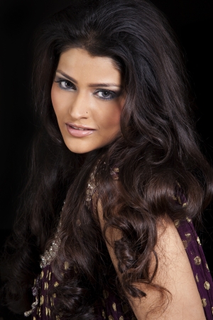 Attractive Indian Girl With Beautiful Long Hair Female Fashion