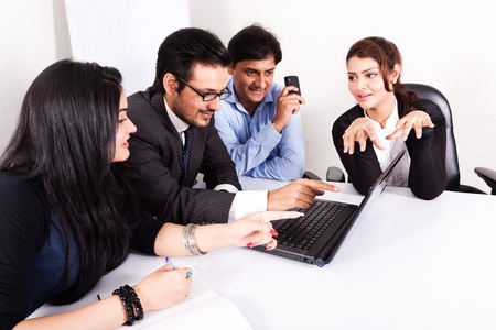 group of multi racial business people in meetingの写真素材