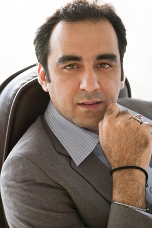 Portrait of a mature Indian muslim businessmanの写真素材