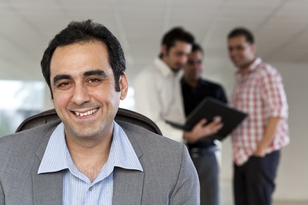 Portrait of a mature Indian muslim businessmanの写真素材