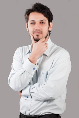 portrait of a handsome mixed race businessmanの写真素材