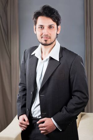 portrait of a handsome mixed race businessmanの写真素材