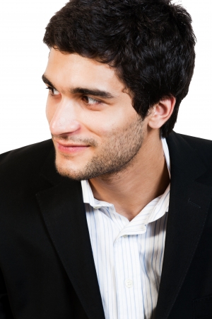 portrait of young and happy businessmanの写真素材
