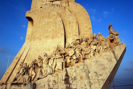 Monumento aos descubridores in Lisboa (Portugal) a tribute to the Portuguese discoverers and...