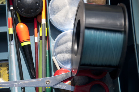 Fishing toolbox with the necessary to practice the sportの写真素材