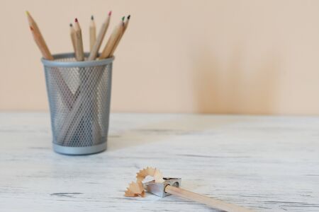 Pencil sharpener and color pencils