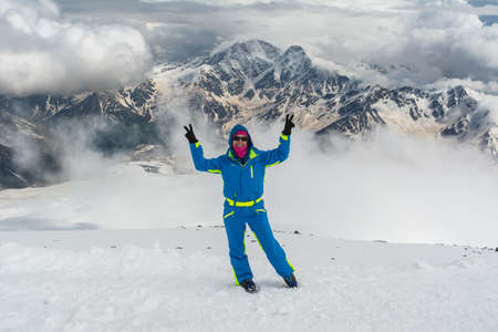 Caucasus / Russia - 02/06/2008 Group of climbers, acclimatization program in the mountains before...
