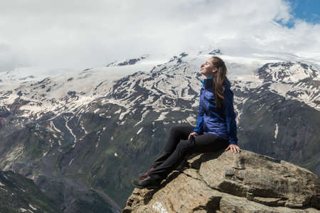 Caucasus / Russia - 02/06/2008 Group of climbers, acclimatization program in the mountains before...