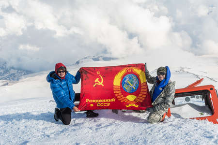 Caucasus / Russia - 22/06/2008 Group of climbers, acclimatization program in the mountains before...