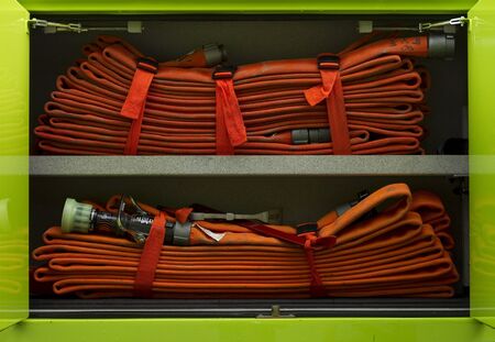 rescue truck hosesの写真素材