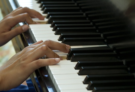 playing the pianoの写真素材