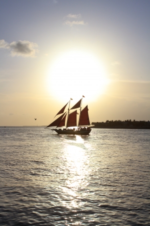 pirate vessel on the oceanの写真素材
