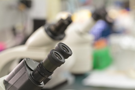 microscopes in labの写真素材