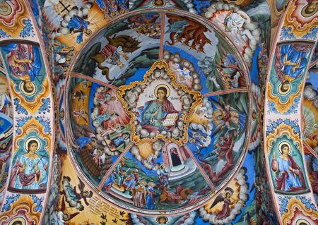 icon in bulgarian Rila monasteryのeditorial素材