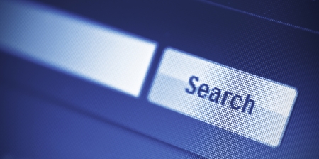 internet searching engine on monitor screen