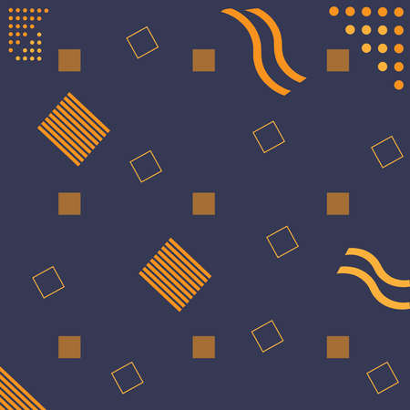 geometric memphis pattern background vectorのイラスト素材