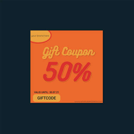 gift coupon banner template social media vectorのイラスト素材