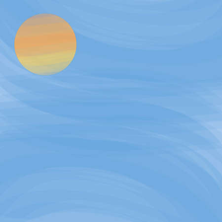 sun and sky abstract hand drawn vectorのイラスト素材