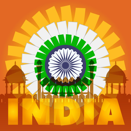 India Poster Rise Concept.のイラスト素材