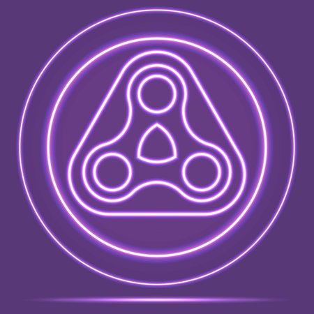 Futuristic Neon Glowing Logo Icon Sensor style. Vector EPS 10のイラスト素材