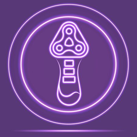Futuristic Neon Glowing Shaver Icon Sensor style. Vector EPS 10のイラスト素材