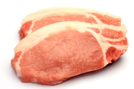 This is sirloin meat of the pork.の写真素材