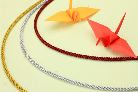  This is called crane of the origami by a Japanese tradition.の写真素材